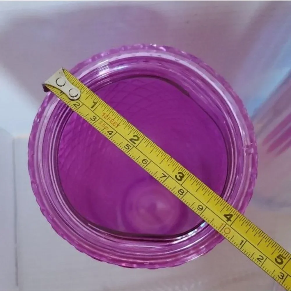 2 Starbucks Travel Cold Cup Iridescent Diamond Unicorn Purple Taffy Venti 24 oz